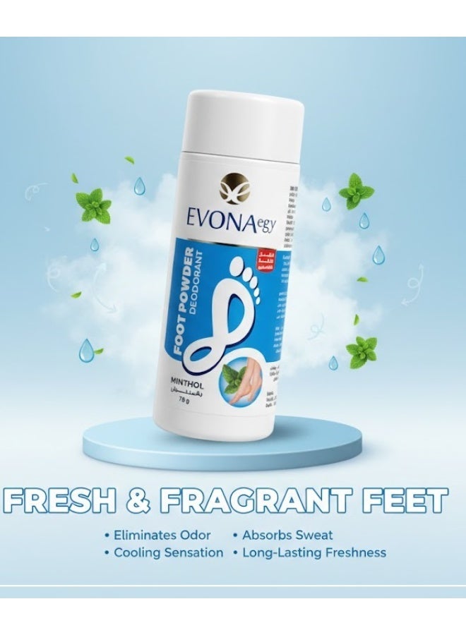 Evona Foot Powder Deodorant with MINTHOL- 75 g - Image 3